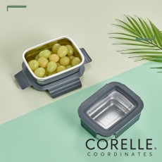 코렐 코디네이츠 스텐 밀폐용기 직사각 2종